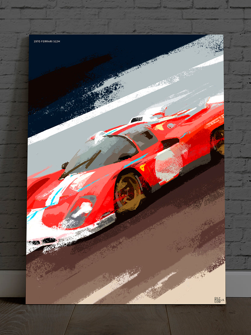 1970 FERRARI 512M red