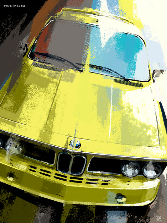 1973 BMW 3.0 CSL yellow